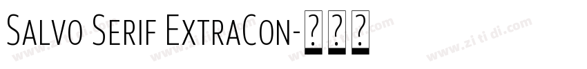 Salvo Serif ExtraCon字体转换